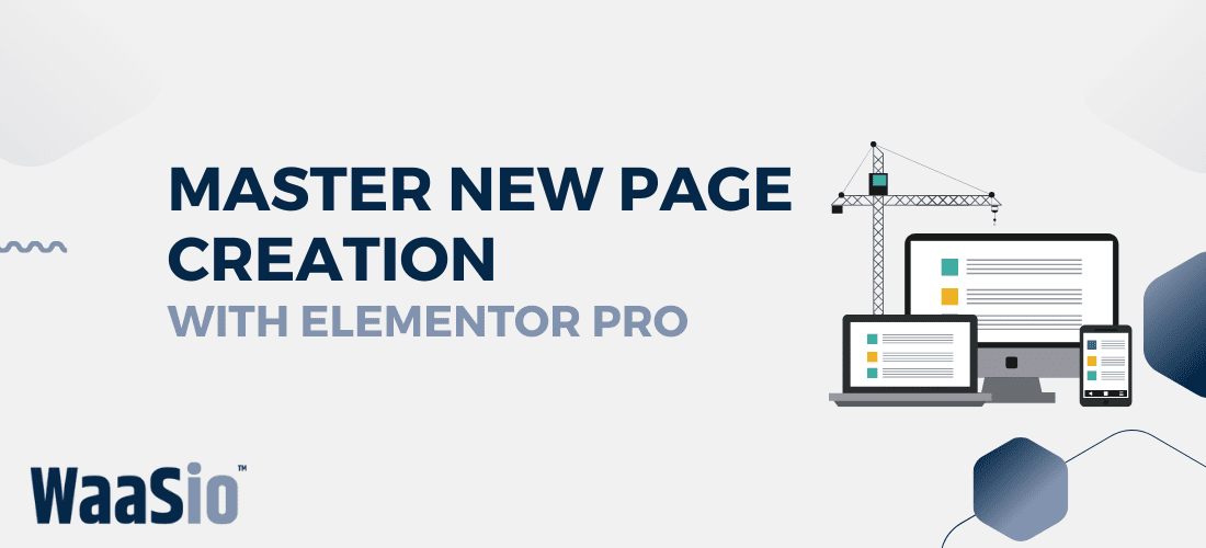new pages with elementor pro