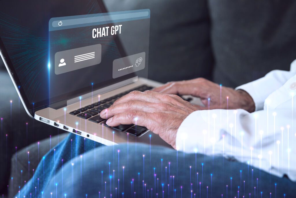 Close Up of Person Using ChatGPT. How to Use ChatGPT for Your Website